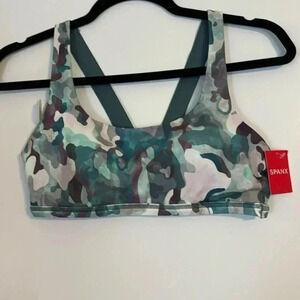 Spanks camo  print, low impact sports bra, size small MSRP $48 brand with tags